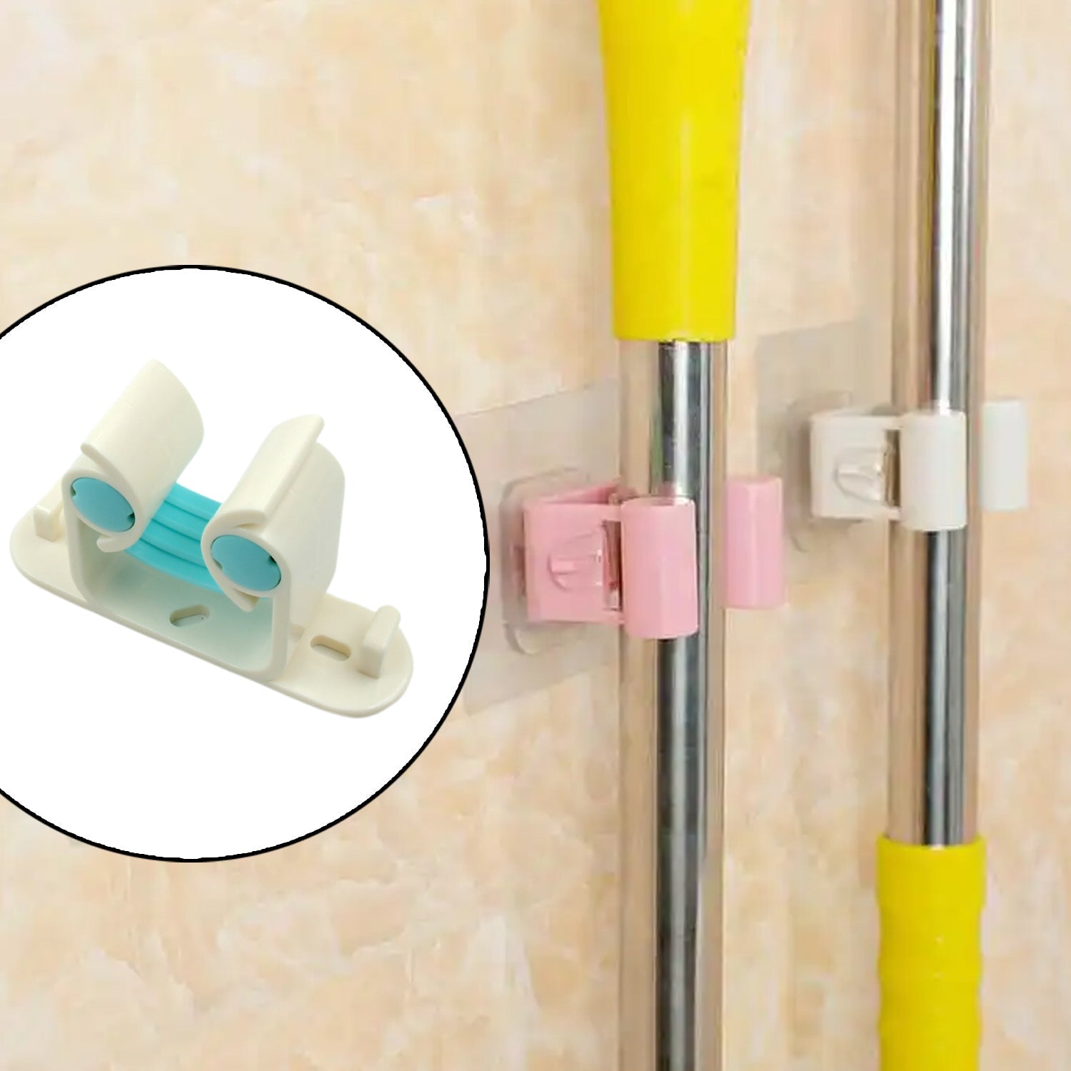 7446 Multifunctional Holder With 4 Screw Wall Mounted Broom Organizer Cleaning Tools Holder Hanger, Hanging Hook for Bathroom Kitchen, Multi Function Holder Garage Clip Bike Hanger Wall Mount Set (1 Pc) 7446 Multifunctional Holder With 4 Screw Wall Mounted Broom Organizer Cleaning Tools Holder Hanger, Hanging Hook for Bathroom Kitchen, Multi Function Holder Garage Clip Bike Hanger Wall Mount Set (1 Pc)
